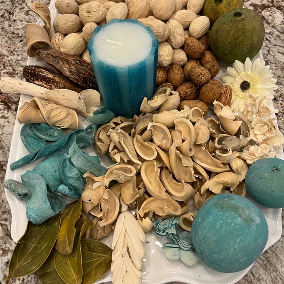 Vase and bowl filler and candle. - Picture 5 of 6